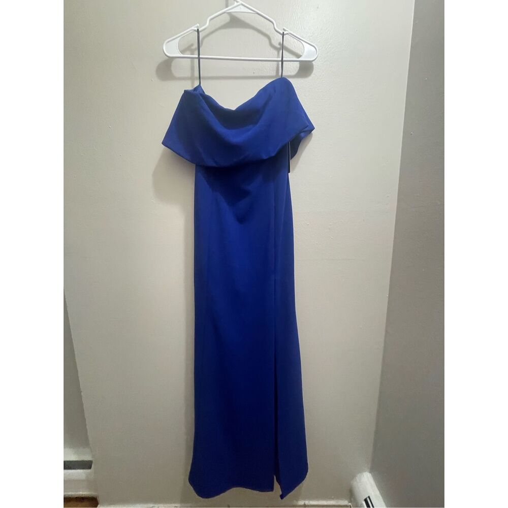 Lulus Blue Small Maxi Sleeveless Dress Prom Wedding NEW